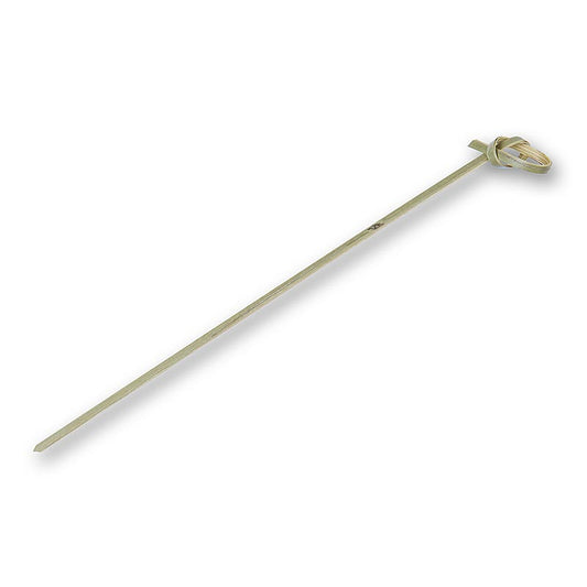 Bambus-Spieße mit Knotenende, grün, 15cm, 50 Stück, filigran und angenehm in der Textur, aus Bambus-Holz hergestellt, ideal zum Greifen
