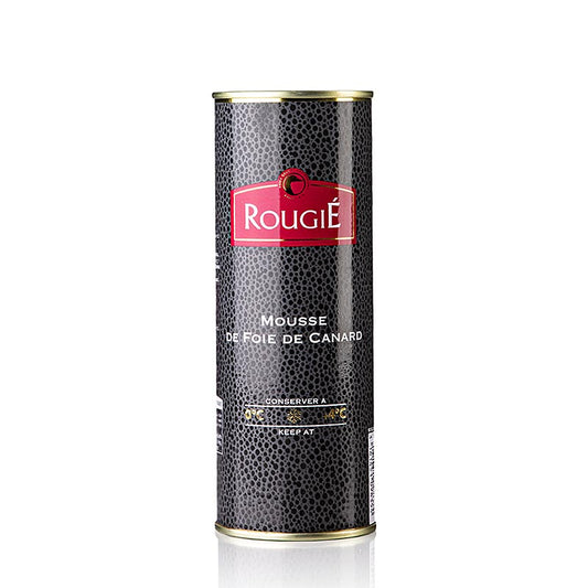 Entenstopfleber Mousse, 50% Foie Gras, Rougié, 320 g - Leichte Textur und dezenten Geschmack, ideal als Zutat für verschiedene Anwendungen, einfach zu portionieren und servieren