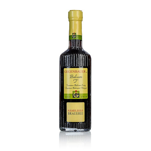 Balsam-Essig Balsam T, 6% Säure, 250 ml - Traditionelle Essigproduktion in dritter Generation, hergestellt aus optimal gereiften Früchten ohne Zusätze oder Verdünnung Essig mit traubigem Rosenaroma aus der Traubensorte Traminer