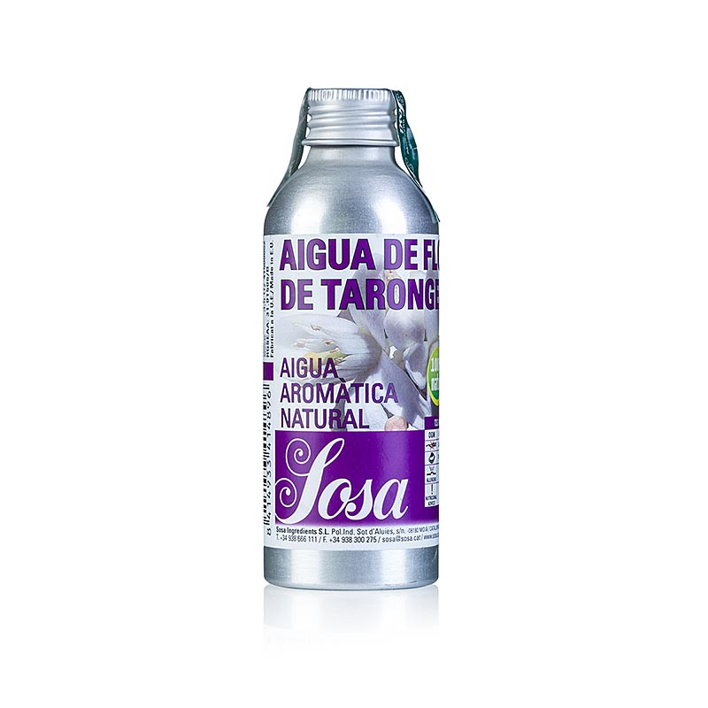 Sosa Orangenblütenwasser, 100 g - Premium-Zutaten für Gastronomie und Konditorei, handgemachte Kekse und traditionelle katalanische Weihnachtsartikel, Speiseeiszutaten, Nüsse, lyophilisierte Früchte, Texturierer, natürliche Pflanzenextrakte und Aromen