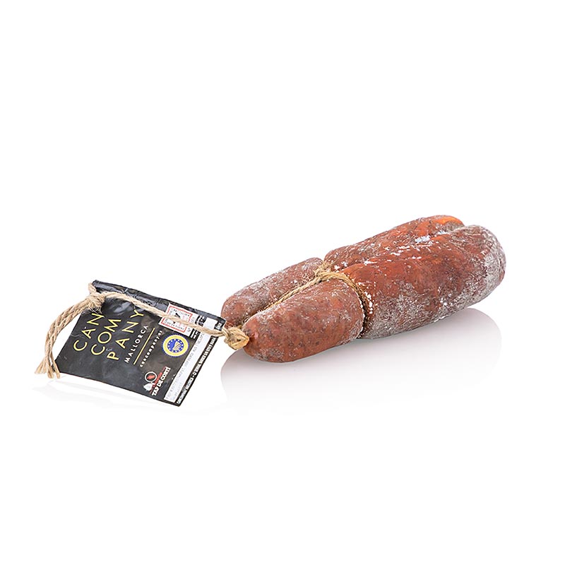 Sobrasada - Schmierwurst, aus Mallorca, Xesc Reina, 325 g: Traditionelle Räucherwurst mit reichhaltigem, intensivem Geschmack und weicher Textur, perfekt als Begleiter auf Brot, in Gerichten oder auf einer Tapas-Tafel