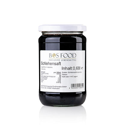 BOS FOOD Succo di prugnolo, naturale e non zuccherato, 680 ml