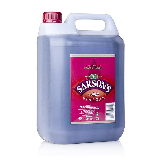 Malz-Essig, 5% Säure, Sarsons, 5 l - Beliebter Klassiker mit malzigen Aromen, ideal zu Fisch & Chips und deftigen Eintöpfen