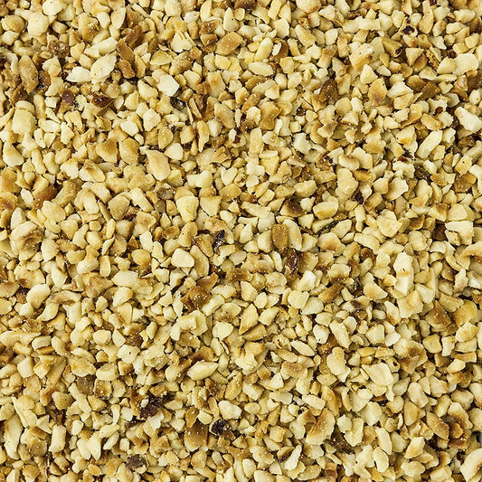 Haselnüsse, gehackt, geröstet, 500 g - Fein gehackte, geröstete Haselnüsse, ideal für Krokant und Schokolade