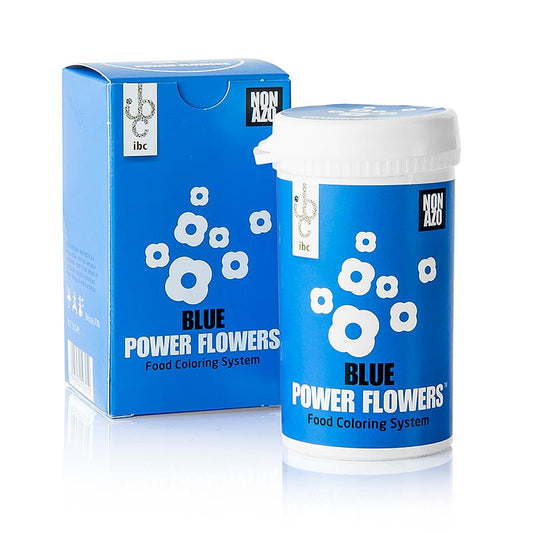 PowerFlowers - Blau, AZO-freie Lebensmittelfarbe für Schokolade, Mona Lisa, 50 g - Hochwertige Farbe für die Herstellung von intensiven und gleichmäßigen blauen Schokoladenkreationen, ideal für Hobbyköche und Profis, hergestellt in Italien, Inhalt: 50 Gramm