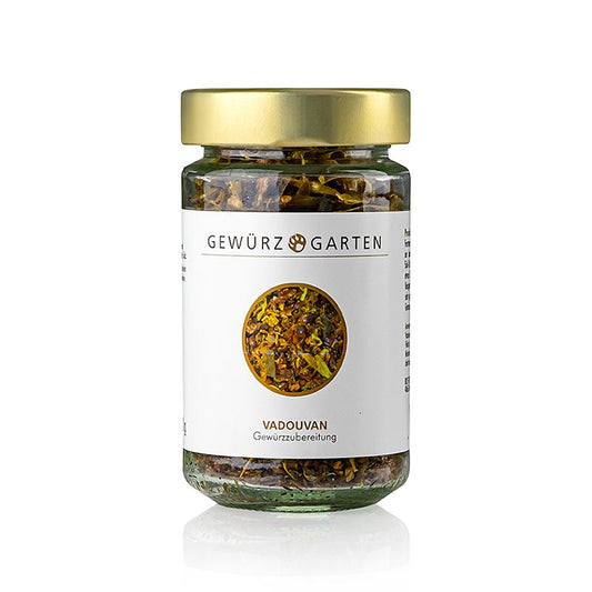 Gewürzgarten Vadouvan Gewürzzubereitung, 100 g - Südostindische Gewürzspezialität aus gerösteten und fermentierten Gewürzen für Reis, Suppen, Eintöpfe und Saucen