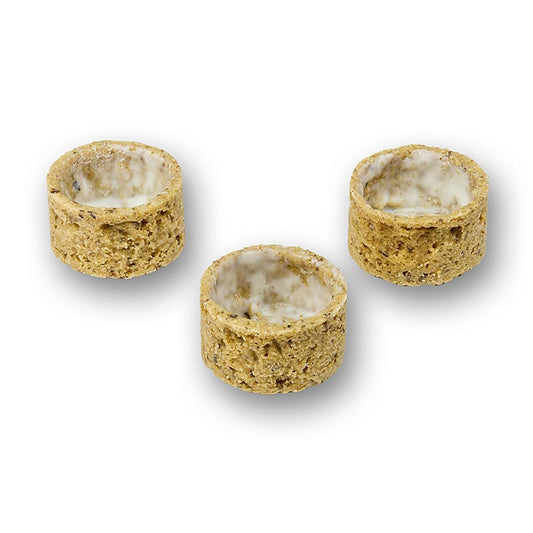 Knusprige Tartelettes aus Mandeln und französischer Butter, beschichtet mit dünnem Fett, ø 30x17mm h, 768 g, 192 St