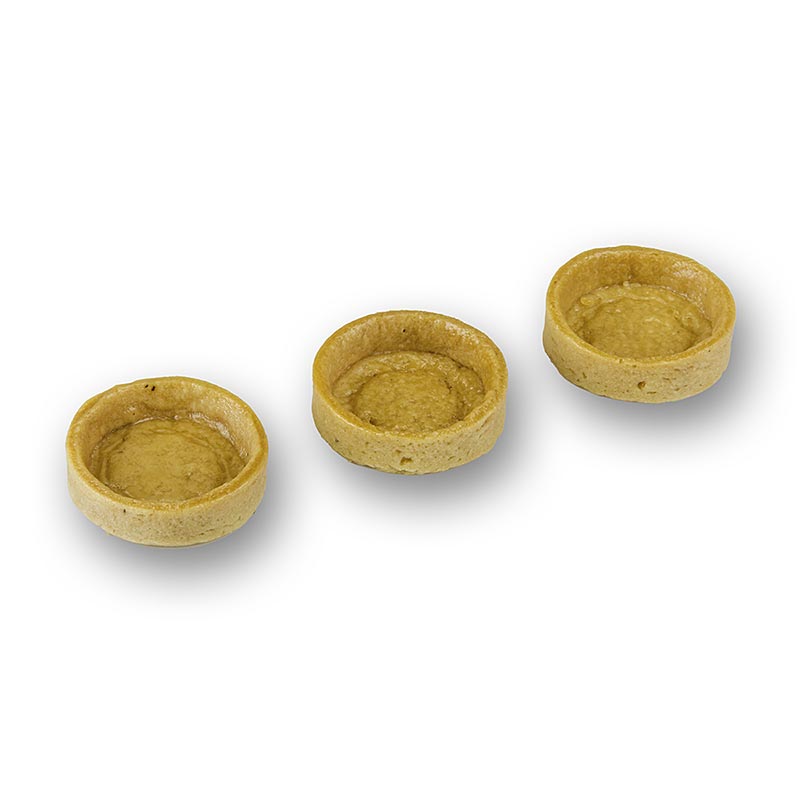 Knusprige Tartelettes aus Mürbeteig mit dünnem Fettschichtüberzug, ø 35x10mm h, 840 g, 210 St