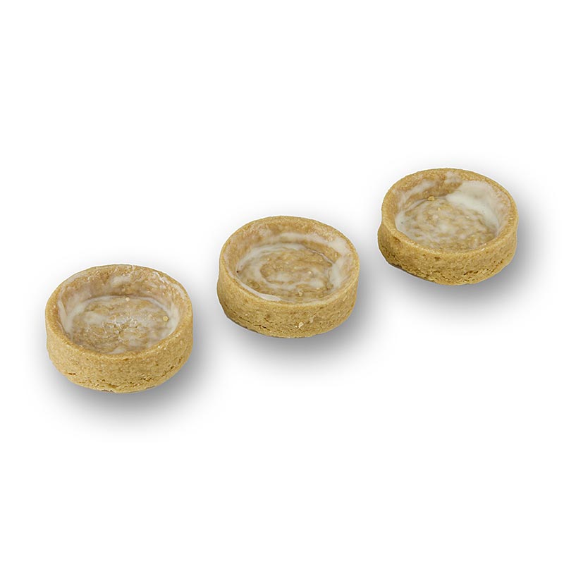 Knusprige Tartelettes mit AOP-Butter, ø 35x10mm h, 840 g, 210 St, gecoatet, schützt den Teig vor dem Durchweichen