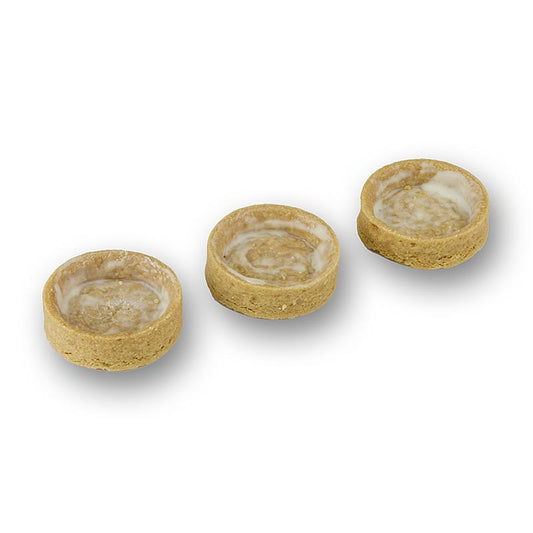 Knusprige Tartelettes mit AOP-Butter, ø 35x10mm h, 840 g, 210 St, gecoatet, schützt den Teig vor dem Durchweichen