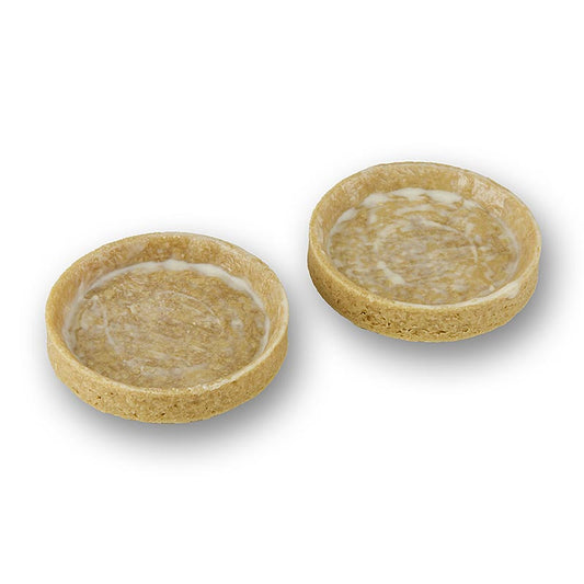 Dessert-Tartelettes mit AOP Butter, gecoated, ø 55x10mm h, 800 g, 100 St Knusprige Tartelettes aus Mürbeteig mit dünnem Fettschutz