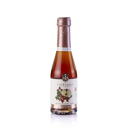 Fruchtig prickelnder Van Nahmen Apfel-Rote Johannisbeere-Himbeere Fruchtsecco, alkoholfrei, 200 ml - ein erfrischender und fruchtiger Genuss, perfekt für die gehobene Gastronomie und exklusive Restaurants