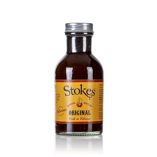 Stokes BBQ Sauce Original, rauchig & süß, 250 ml - leckere, dicke Sauce mit Hickory-Rauch und sirupartiger Süße, prämiert bei Great Taste Awards für kompromisslosen Geschmack und höchste Qualität