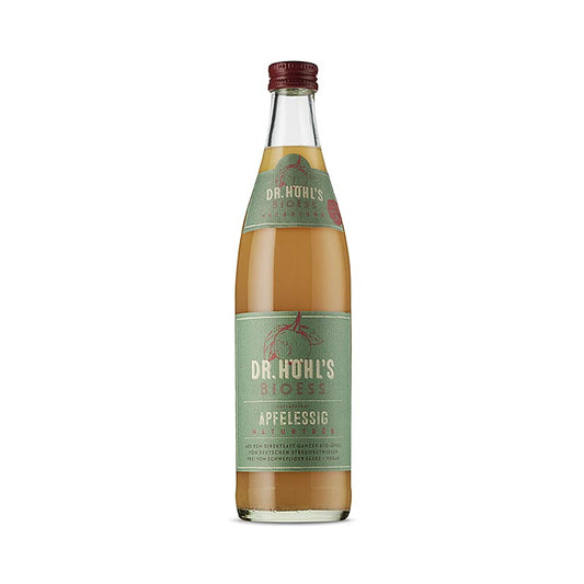Apfel-Essig, Dr HÖHL´S BioEss naturtrüb, vegan, 5% Säure, BIO, 500 ml - Natürtrüber veganer Apfelessig ohne schweflige Säure und Zusatzstoffe, mit fruchtig-milder und aromatischer Säure, ideal zum Verfeinern von Salatdressings, Suppen, Saucen und Mineralwasser