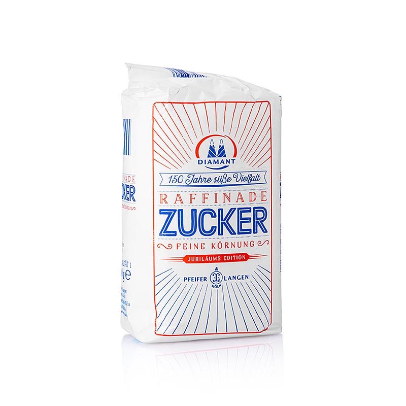 Feiner raffinierter Zucker, 1 kg Beutel, ideal zum Süßen von Getränken und Backen