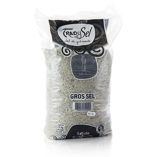 Grobes, graues, feuchtes Meersalz aus Guérande, Frankreich, reich an Mineralien, 5 kg