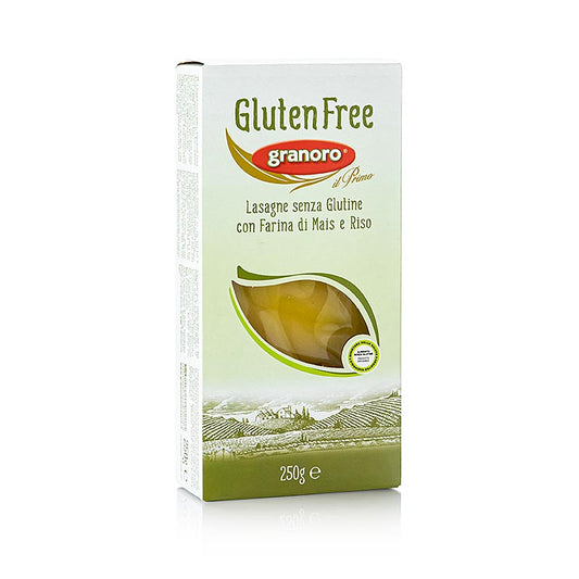 Glutenfreie Granoro Lasagne aus Mais und Reis, No 470, 3 kg, 12 x 250g - ideal für Glutenunverträglichkeit oder glutenfreie Ernährung, raue Oberfläche für gute Saucenhaftung