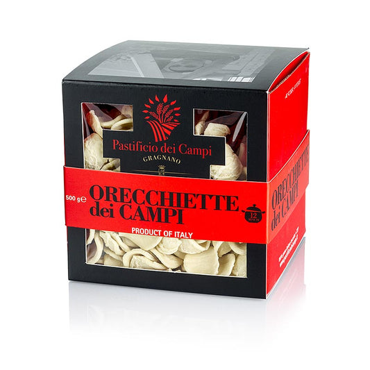 Pastificio dei Campi - No42 Orecchiette, Pasta di Gragnano, IGP/gU, 500 g - Hochwertige Pasta mit einzigartigem Aroma und traditioneller Herstellung nach jahrhundertealter Tradition in Gragnano, Italien