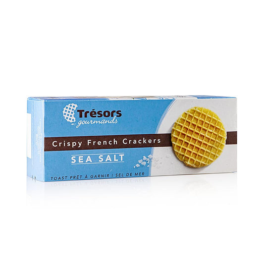 Barsnack Tresors - Croccante franz. Mini wafer cracker con sale marino, 95 g