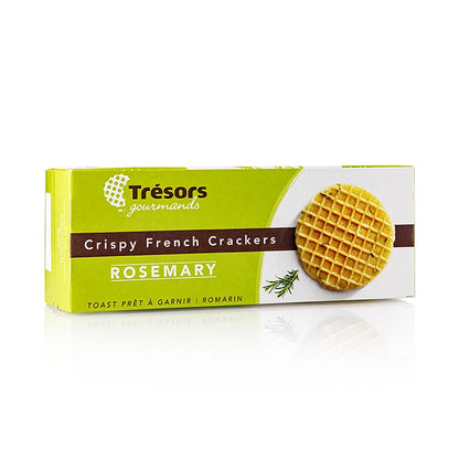 Barsnack Tresors - Crispy franz. Mini-Waffel-Cracker mit Rosmarin, 95 g