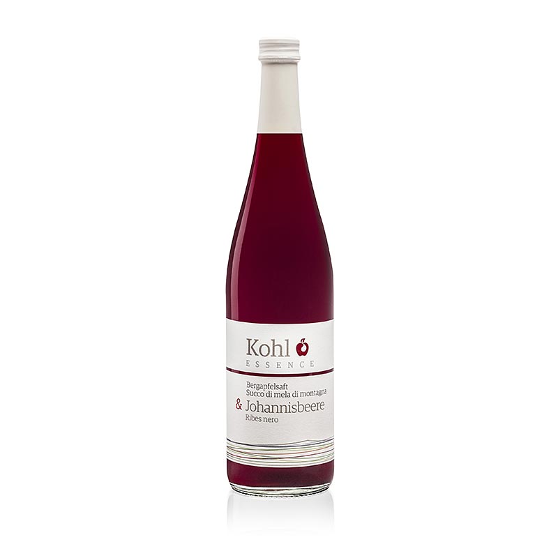 Naturreiner Bergapfelsaft und Johannisbeersaft von Kohl aus Ritten, Südtirol, 750 ml, ideal für Gourmets