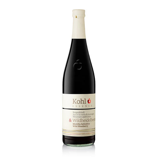 Fruchtiges ESSENCE Bergapfelsaft + Heidelbeere, köstlich und erfrischend, 750 ml