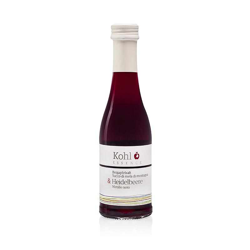 Naturreiner Bergapfelsaft mit Heidelbeere, 200 ml, von Kohl aus Ritten, Südtirol