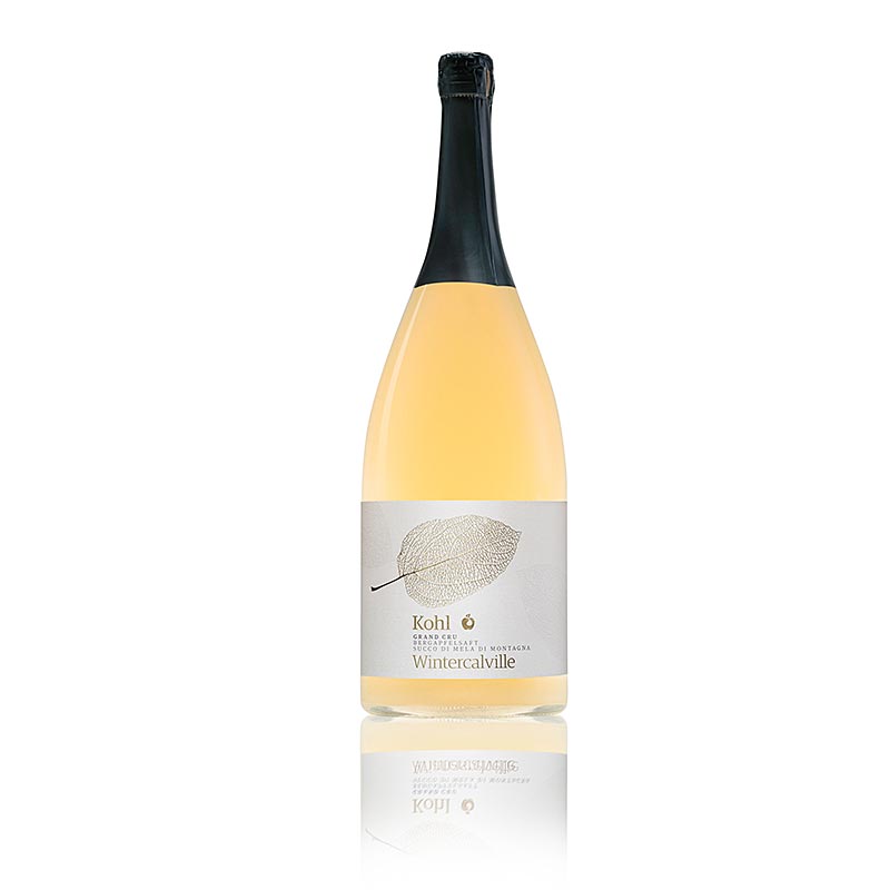 Grand Cru Bergapfelsaft Wintercalville, 1,5 l - Ein charaktervoller und unverwechselbarer Apfelsaft aus Südtirol, ideal als Aperitif oder zu Pastagerichten und hellem Fleisch, serviert bei 8-12°C
