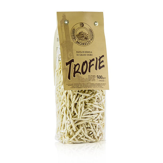 Pasta-Spezialität Morelli 1860 Trofie mit Weizenkeimen, 500g, handgerollt und natürlich getrocknet in Italien