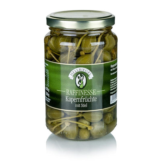 Hellriegel - Câpres, petites, avec tige, ø jusqu'à 15 mm, qualité supérieure, 350 g