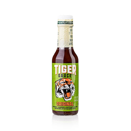 Flasche Australian Try Me Tiger, BBQ und Würzsauce, The Original, 147 ml, mit exotischer, mild würziger Cayenne-Pfeffer-Sauce, ideal für Fleisch, Meeresfrüchte und Geflügel, perfekt für Sandwiches, Dips und Suppen