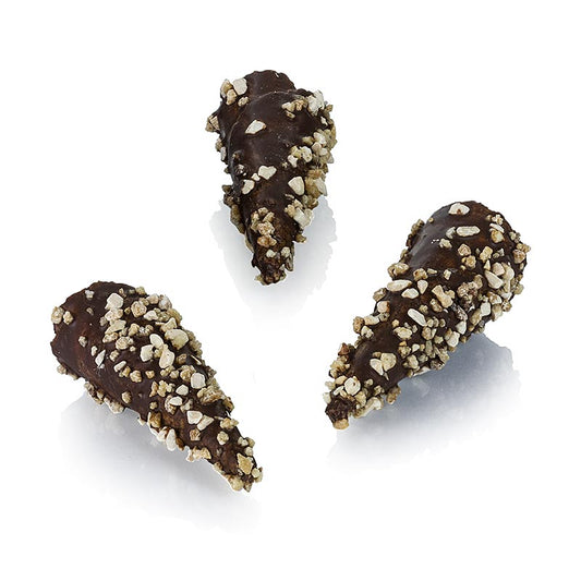 Handwerklich perfekt hergestellte Mini-Hörnchen Premium Collection mit dunkler Schokolade & Krokant, ideal zum Füllen für Desserts oder zur Vorbereitung bei Caterings, 1,8 kg, 198 Stück