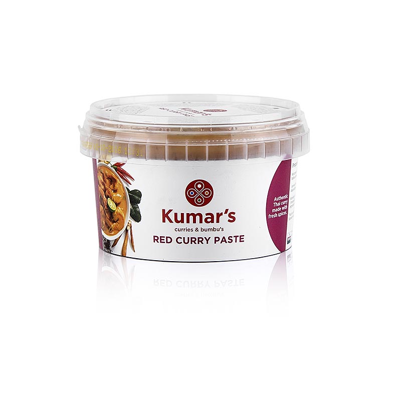Kumar´s rote Currypaste thailändischer Art, 500 g - Authentische thailändische Currypaste mit frischen Chilis, Ingwer, Zitronengras, Palmzucker und Fischsauce, ideal zu Garnelen, Fisch, Hähnchen und Rind Tradition, Handwerk und beste Qualität von Rohstoffen vereint