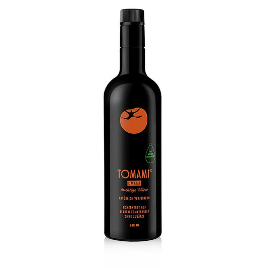 Tomami Umami ®, 1 Tomatenkonzentrat, intensiv fruchtig, 740 ml - 100 % aus vollreifen Tomaten gewonnen, natürliche Verfeinerung von Gerichten, ohne Zusätze oder Salz, hebt natürlichen Eigengeschmack an