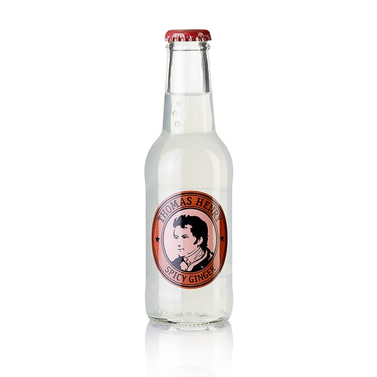 Thomas Henry - Spicy Ginger, scharfe Ingwer-Limonade, 200 ml - perfekt zum Mixen von Cocktails oder als erfrischendes Getränk geeignet, mit ausgewogener Schärfe und angenehmer Süße