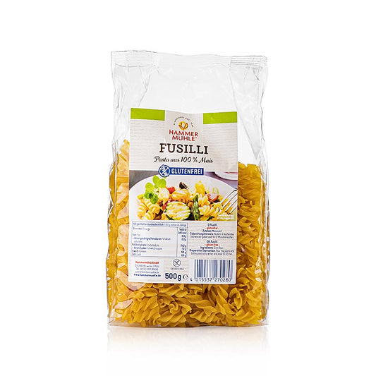 Fusilli aus Maismehl, glutenfrei und bissfest, perfekt für verschiedene Gerichte