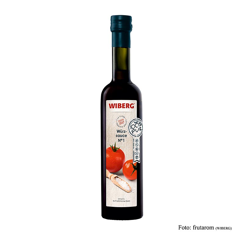 WIBERG Würzsauce N° 1, Umami, 500 ml -  Ideal zum Würzen, Verfeinern und Abschmecken pikanter Speisen, mit kräftigem Umamigeschmack und vollreifer Tomatennote