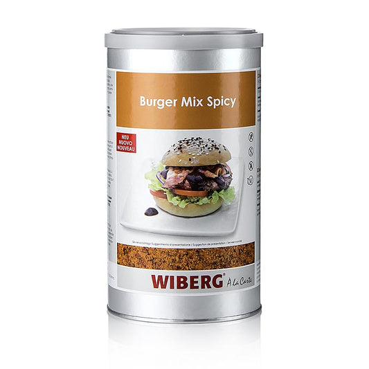 Wiberg Burger Mix Spicy, Würzmischung, 760 g - Ideal zum Finishen und Abschmecken von Burger- und Hackfleischgerichten, mit temperamentvollem Chilli-Geschmack und natürlicher Rauchnote