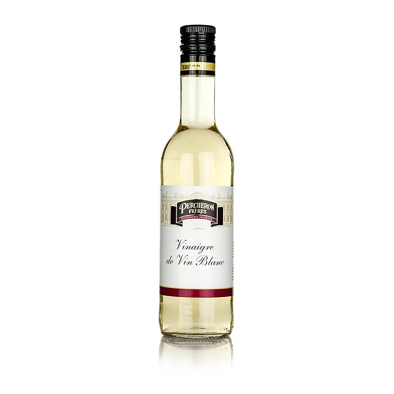 Weißwein-Essig, 6% Säure, Percheron, 500 ml - hochwertiger Essig aus durchgegorenem Weißwein, ideal für Saucen, Vinaigrette, Salate, helles Fleisch und Fisch
