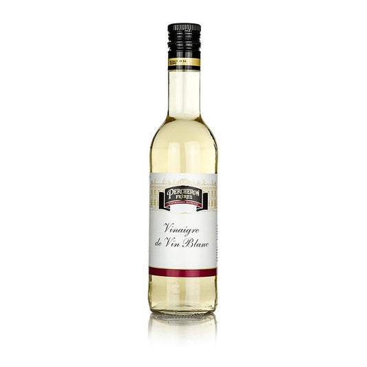 Weißwein-Essig, 6% Säure, Percheron, 500 ml - hochwertiger Essig aus durchgegorenem Weißwein, ideal für Saucen, Vinaigrette, Salate, helles Fleisch und Fisch