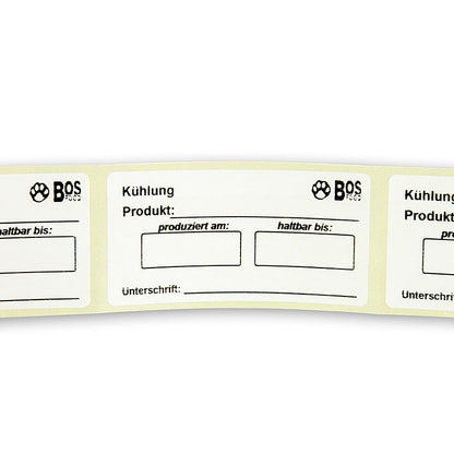 Beschriftungslabels "Kühlung", tiefkühlfeste, wasserablösbare Etiketten, 500 St