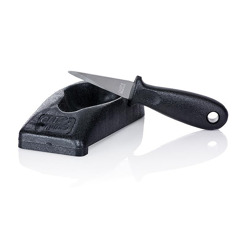 CLIC'huîtres couteau à huîtres et support en caoutchouc, 2 pcs.