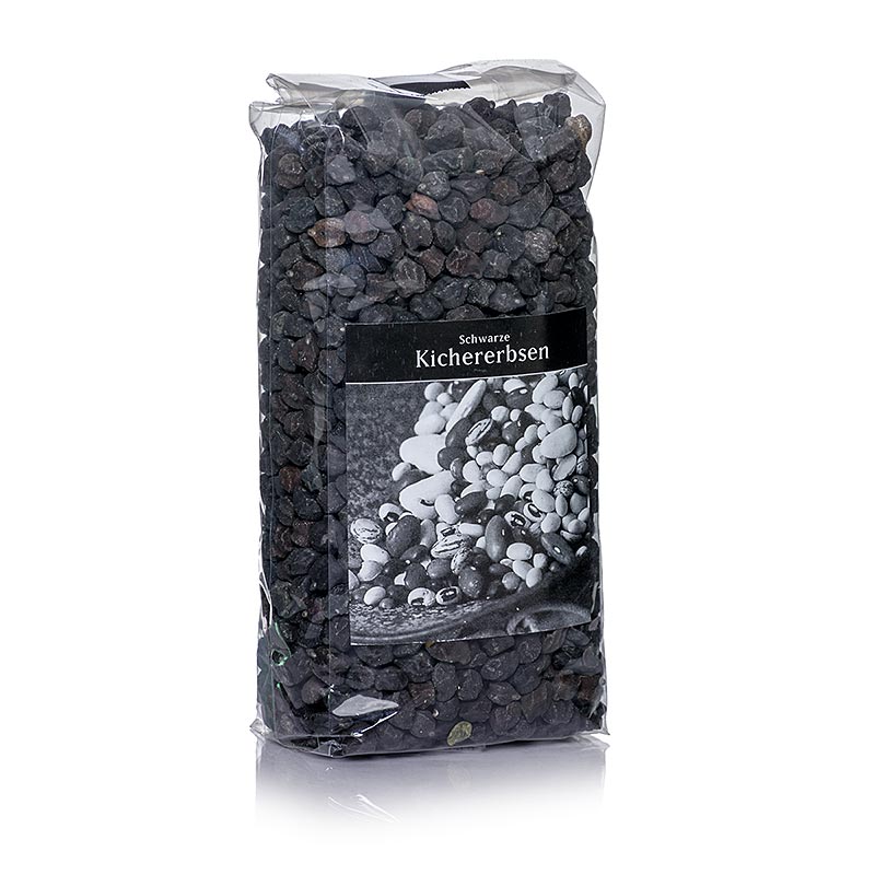 Schwarze Kichererbsen, ganz und getrocknet, 400 g - ideal zum Einweichen und Kochen für Eintöpfe und Pasta