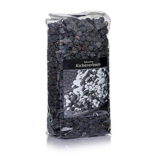 Schwarze Kichererbsen, ganz und getrocknet, 400 g - ideal zum Einweichen und Kochen für Eintöpfe und Pasta
