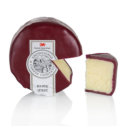 Snowdonia - Ruby Mist, formaggio cheddar con porto e brandy, cera rosso-marrone, 200 g