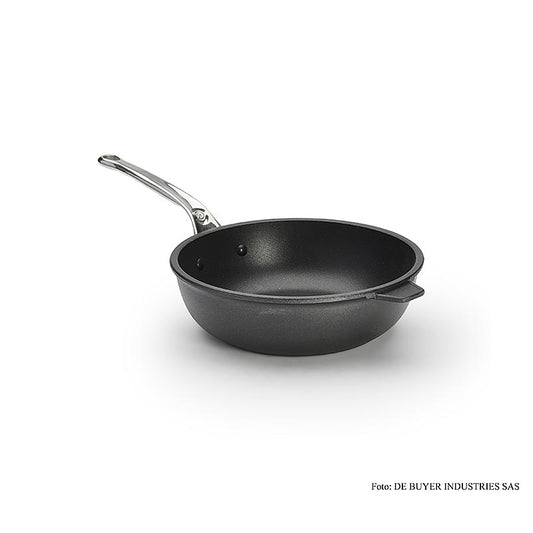 Pfanne der de Buyer Serie Choc Extreme, druckgegossenes Aluminium, hochwertige Antihaft-Beschichtung, ideal zum Schmoren, Aufwärmen und Kochen delikater Gerichte, für alle Herdarten inklusive Induktion geeignet