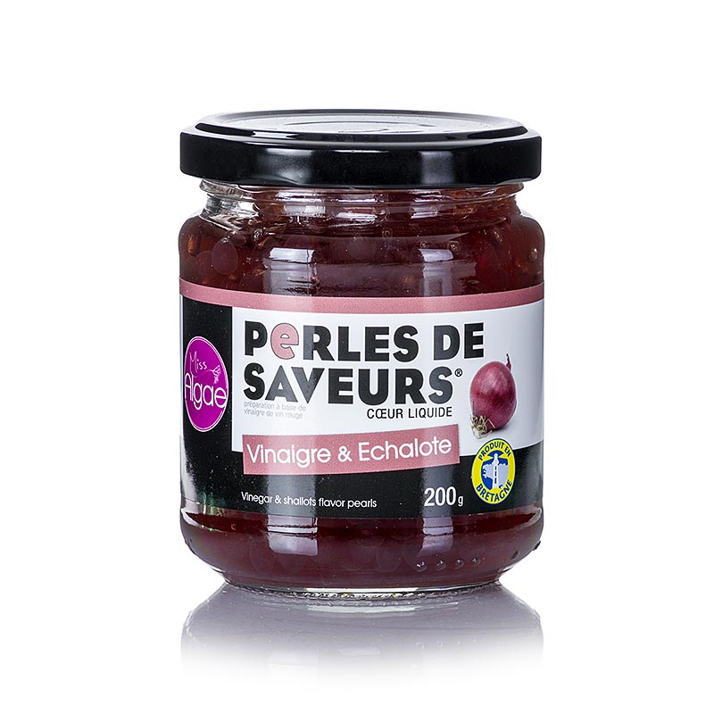 Caviale aromatico "Aceto di scalogno", granelli da 5 mm, sferette, Les Perles, 200 g
