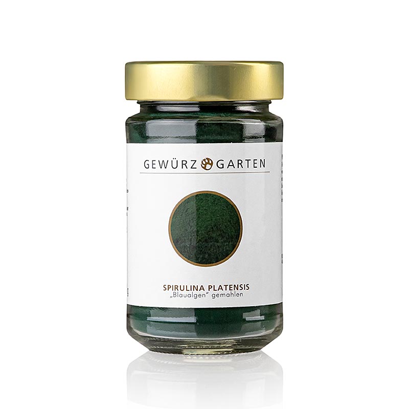 Gewürzgarten Spirulina platensis (Blaualgen), gemahlen, 120 g - Vielseitiges Superfood-Pulver für Smoothies, Shakes, Suppen, Pürees, Saucen, Risotto und phantasievolle Mix-Getränke