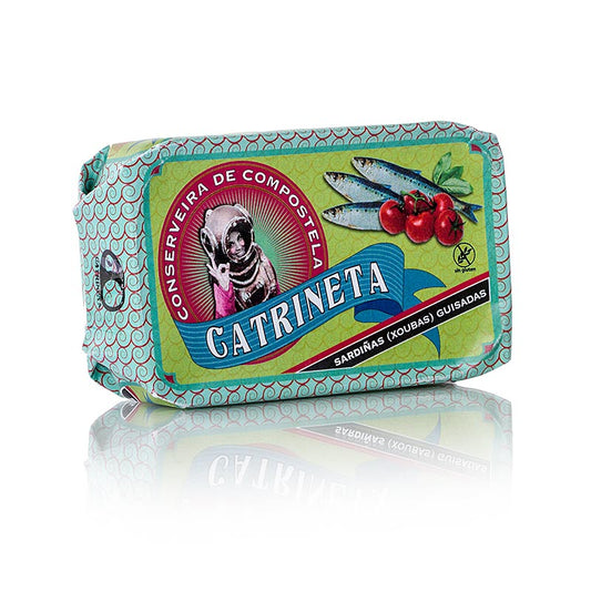 Sardinen in galizischer Soße von Catrineta aus Spanien, 115 g - Traditionelle galizische Soße mit sorgfältig ausgewählten Sardinen