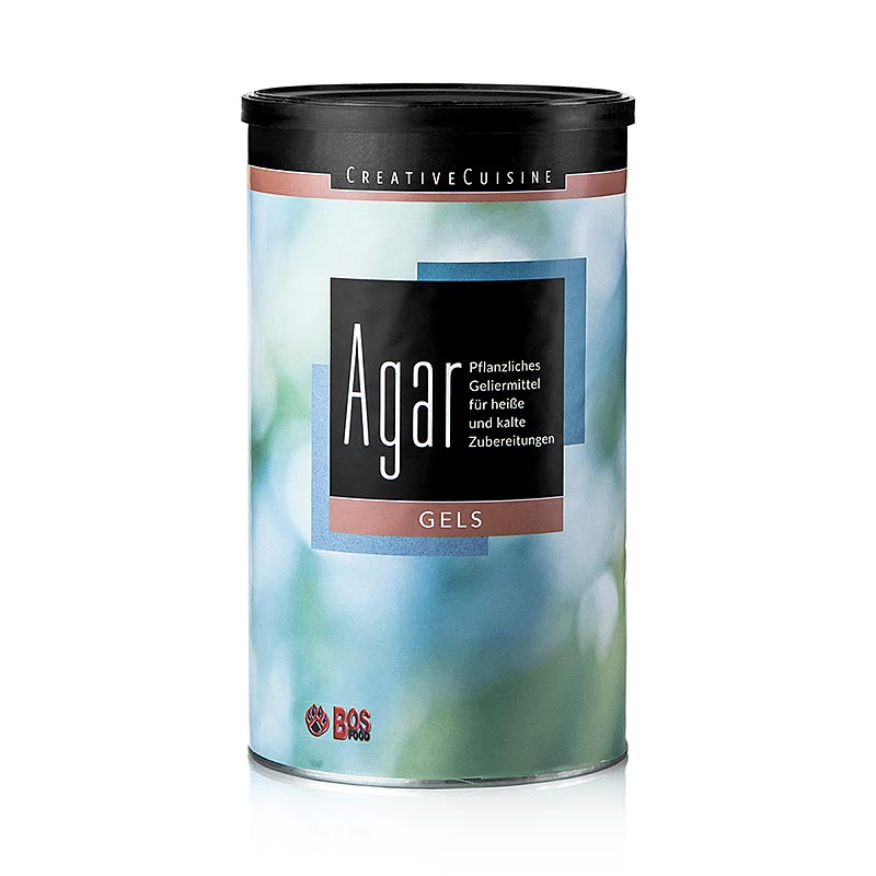 Creative Cuisine Agar, Geliermittel, 500 g - Vegetarischer Gelantineersatz aus Rotalgen, ideal für Marmeladen, Gelees, Desserts und mehr, mit Anleitung für die Herstellung von kalten und heißen Gelees
